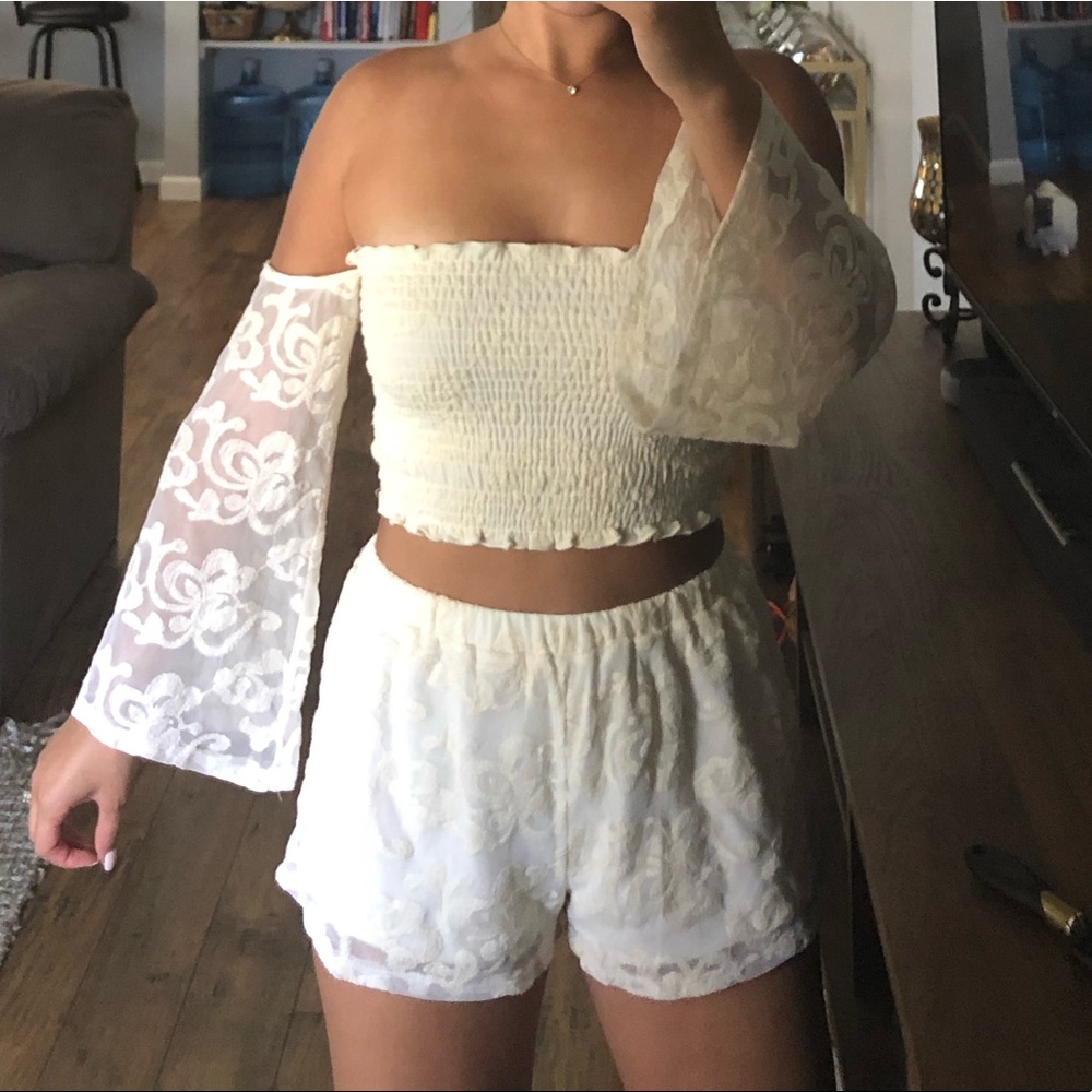Cream, off-white, 2 piece set